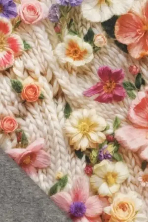 Alleen Vandaag Alpenfleece sweatstof Amelie, crèmekleurig