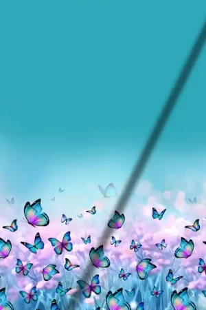 Beperkt Aanbod Katoenjersey Malomi paneel vlinderzwerm, 150 x 100 cm