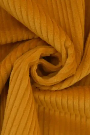Corduroy mosterdgeel Alleen Vandaag
