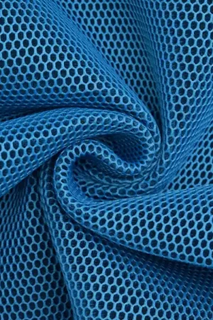 Weekendaanbieding 3D mesh stof met geweven achterkant, turquoise