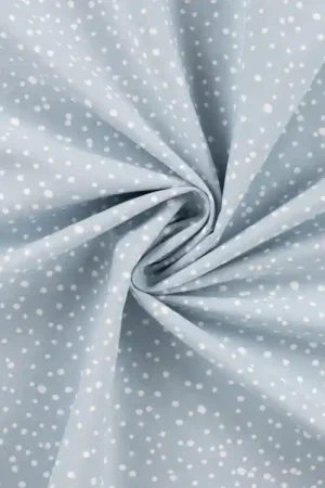 Voordeelprijs Katoen popeline mini spots, lichtblauw