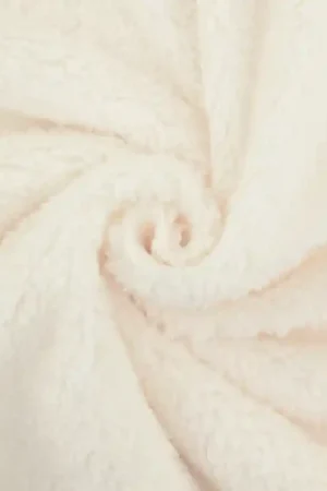 Zachte teddy stof, ecru Rechtstreeks Van De Fabrikant