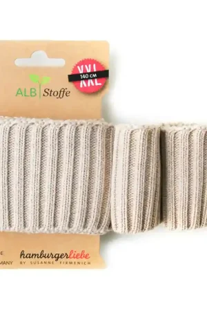 Voordeelprijs Cuff me Cozy Albstoffe Hamburger Liebe XXL biologische boordstof, zand