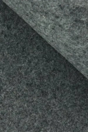 Wolvilt 2 mm, grijs gemêleerd Nieuw