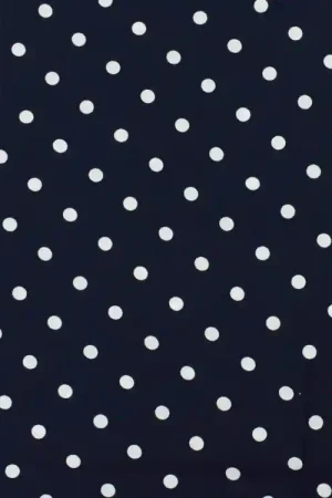 Voordeelprijs Viscose Voile MBig Dots, marineblauw