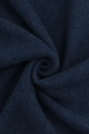 Wollen fleece uni, donkerblauw Laatste Kans