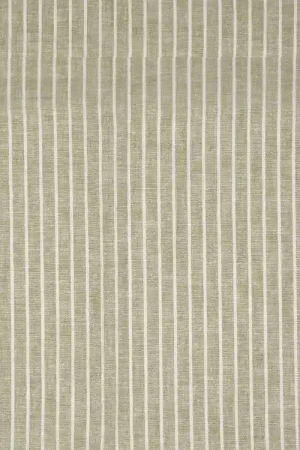 Actieprijs Linnen-katoen streep gemêleerd, lichtolijfgroen
