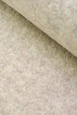 Wolvilt per meter 2 mm, reliëf, crèmekleurig gemêleerd Fabrieksprijs