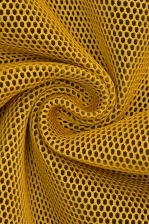 3D mesh stof met geweven achterkant, maïsgeel Beste Prijs
