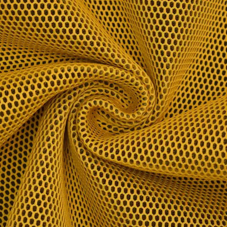 3D mesh stof met geweven achterkant, maïsgeel Beste Prijs