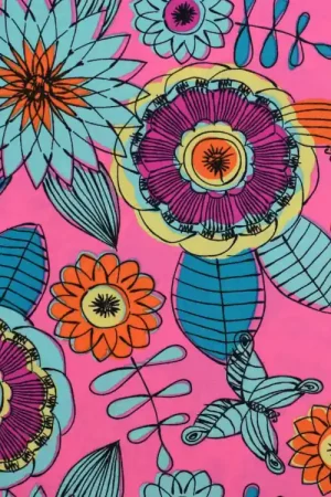 Voordeelprijs Viscose Voile papaya, lichtfuchsia