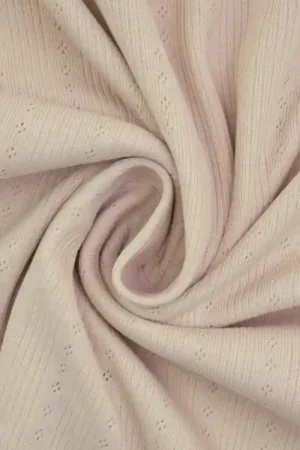 Aanbieding Pointelle jersey, lichtbeige