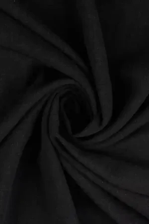 Viscose linnen mix, zwart Uitverkoop