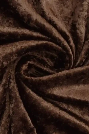 Velours de panne donkerbruin Uitverkoop