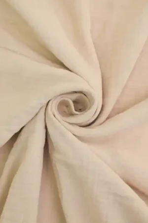 Voordeelprijs Katoenen mousseline double gauze 280cm, zandkleurig