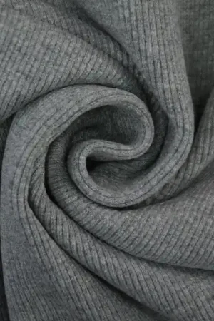 Aanbieding Boordstof geribd, grijs gemêleerd