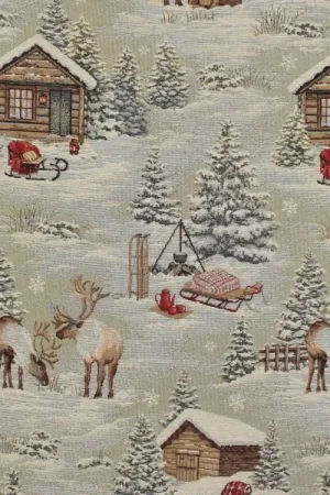 Weekendaanbieding Decoratiestof Gobelin Winterwereld