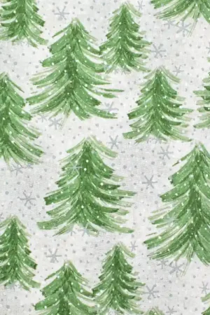 Weekendaanbieding Decoratiestof Ottoman kerstboom, crèmekleurig