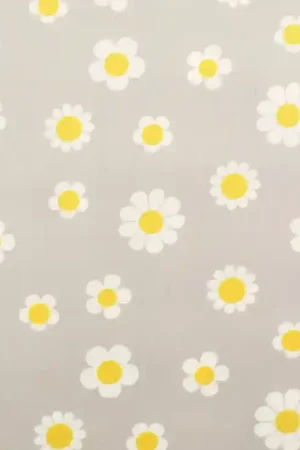 Actieprijs Nicky velours flowers, zandkleurig