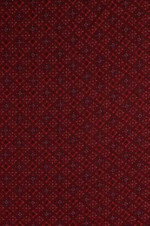 Viscose twill Diamonds, bordeauxrood Superprijs