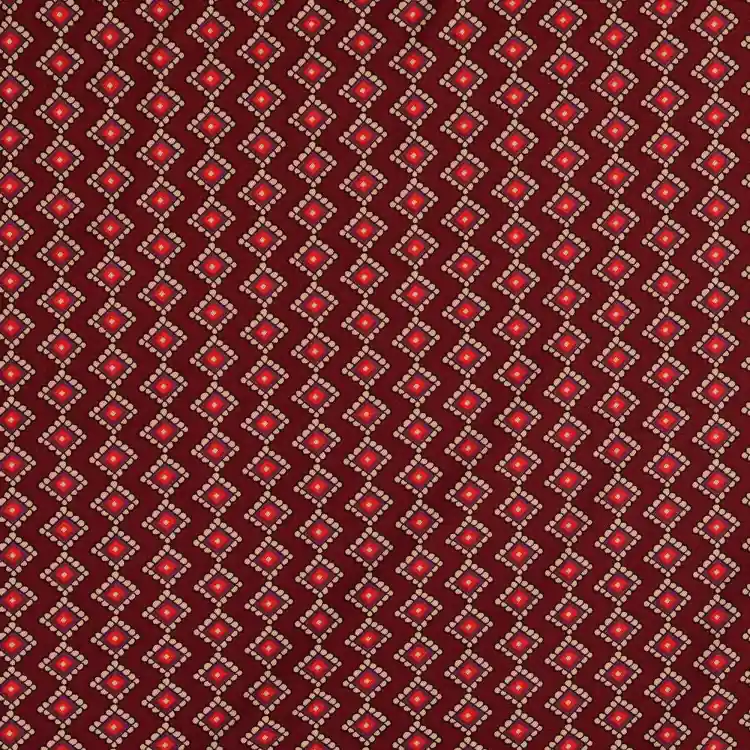 Weekendaanbieding Viscose twill Geometrics, bordeauxrood