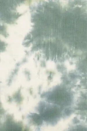 Voordeelprijs Katoenen mousseline double gauze Batik Stains, vaalgroen