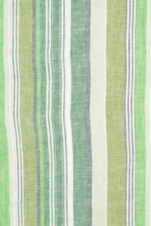 Viscose linnen strepen, donkergroen Gratis Verzending