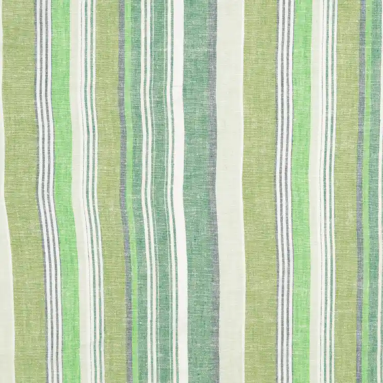 Viscose linnen strepen, donkergroen Gratis Verzending