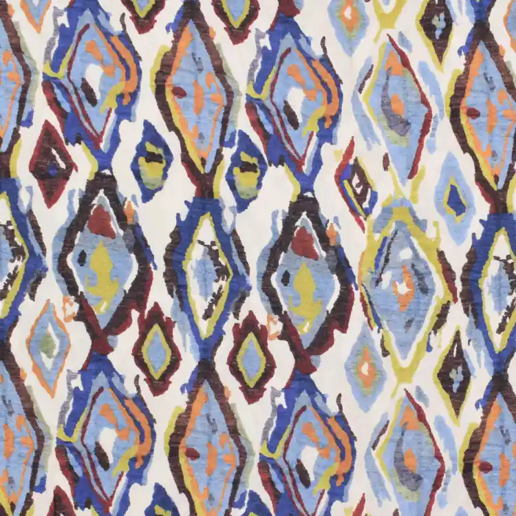 Viscose voile Colorful Diamonds, beige Nu Kopen