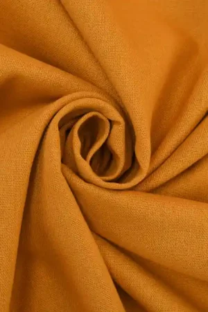 Viscose linnen mix uni, currykleurig Weekendaanbieding