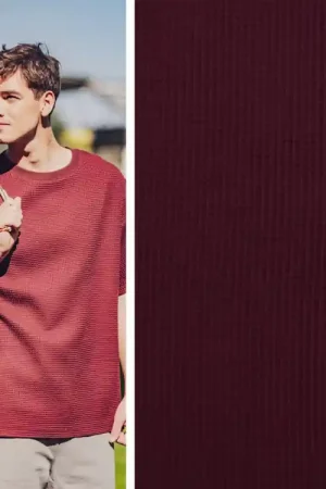 WafeldoekFibre Mood, wijnrood Gecertificeerd