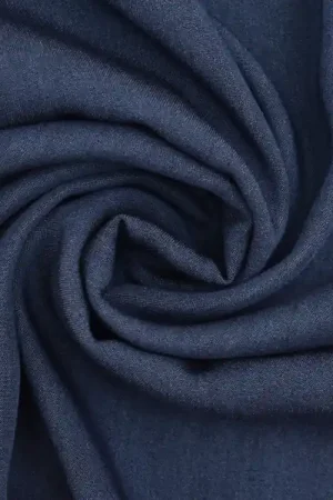 Viscose chambray, donkerblauw Shop Nu