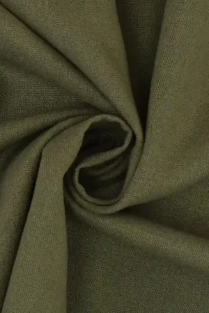 Viscose linnen mix uni, olijfgroen Lage Kosten