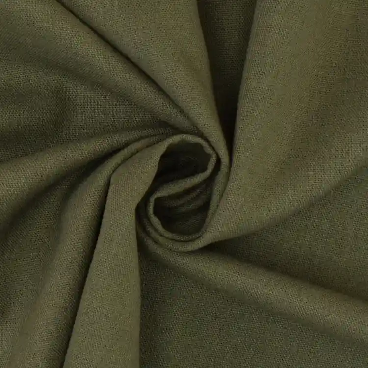 Viscose linnen mix uni, olijfgroen Lage Kosten