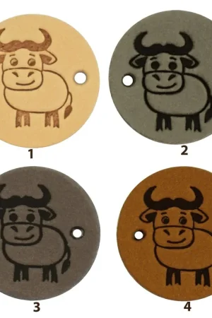 Durable - Leren Label Rond Cow (2 stuks) Lage Prijs