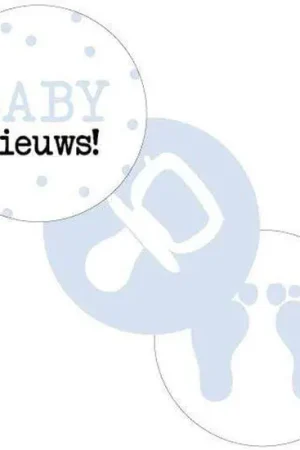 Veilige Betaling Stickers - Baby nieuws Blauw (12 stuks)