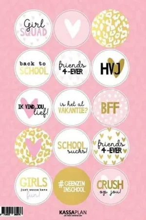 Voordeelprijs Stickers - Assortiment Meiden (15 stuks)