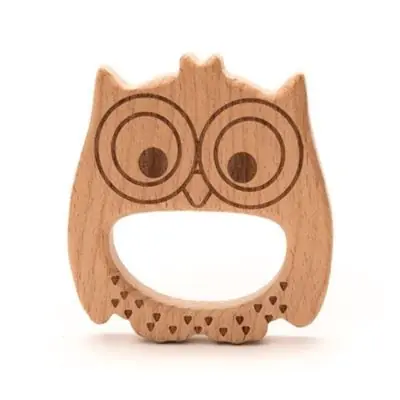 Aanbieding Durable Beukenhouten Bijtring Uil