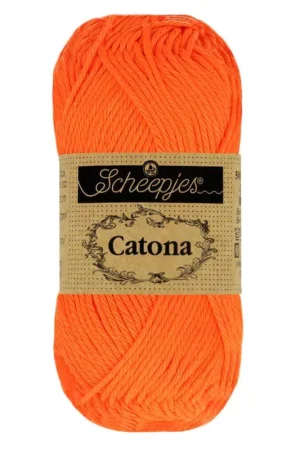 Direct Beschikbaar Scheepjes Catona 603 Neon Orange (25 gram)