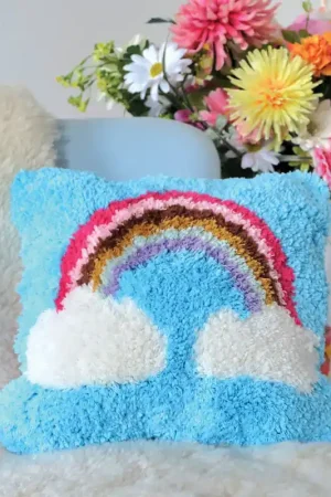 DIY-Pakket: Knoopkussen Regenboog Direct Beschikbaar