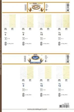 Gereduceerde Prijs Staalkaart Durable Breikatoen en Glanskatoen