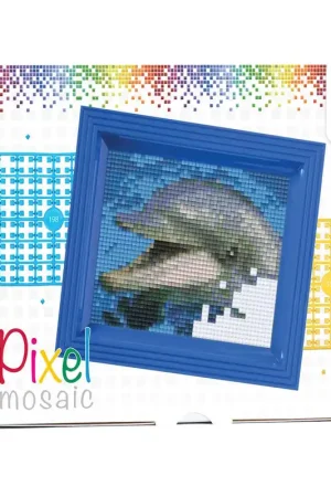 Premium Pixelhobby Giftpack Dolfijn met lijst