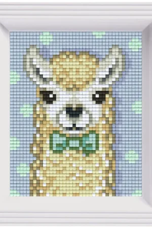 Seizoensaanbieding Pixelhobby Giftpack Witte Alpaca met lijst