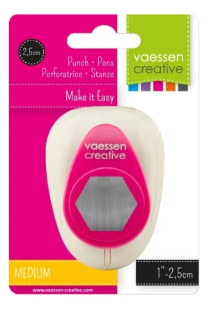 Dagaanbieding Vaessen Creative - Figuurpons Hexagon Medium (22x35 mm)
