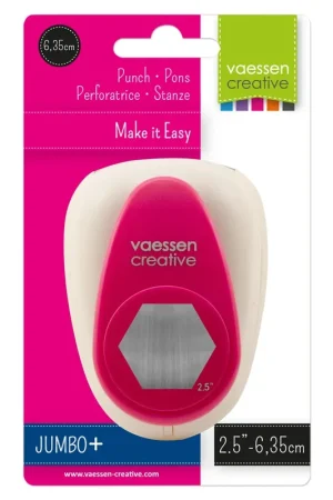 Vaessen Creative - Figuurpons Hexagon Jumbo+ (55x63 mm) Gecertificeerd