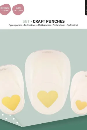 Koop Online Vaessen Creative - Figuurpons Set van 3 Hartjes