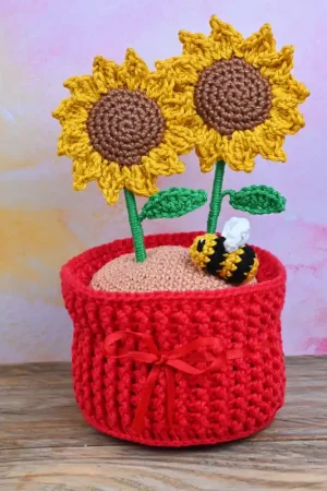 Uitverkoop Haakpatroon Potje Zonnebloem (download)