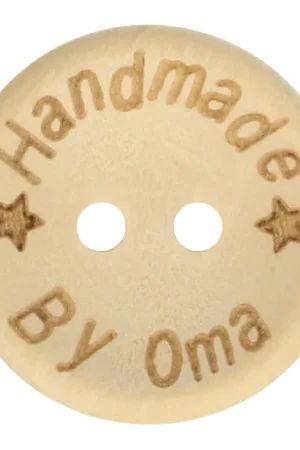 Veilige Betaling Houten knoop: Handmade by oma 20 mm