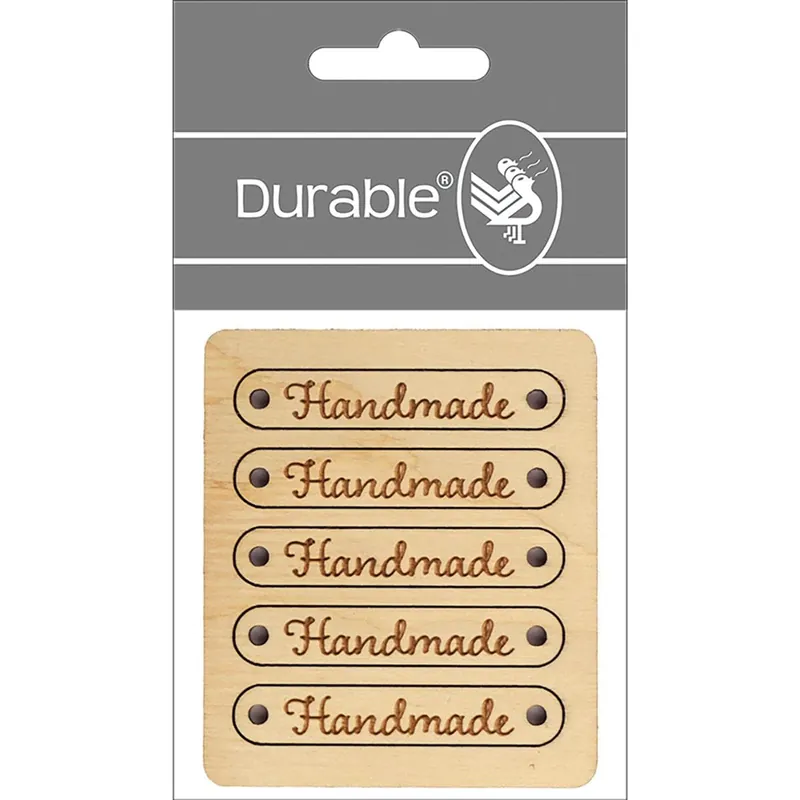 Durable - Houten label Handmade Favoriet
