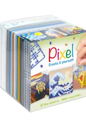 Actieprijs Pixelhobby Kubus - Wereld kunst